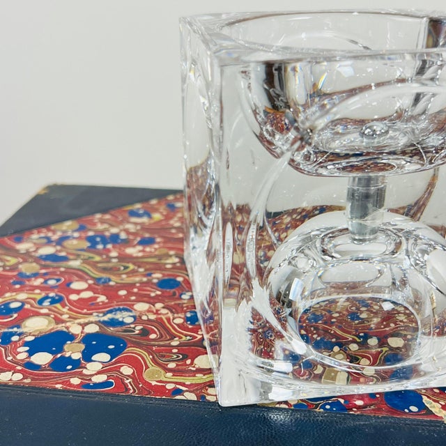 Contemporary 1960s Beautiful Daum France crystal object collectible art glass object contemporary design French crystal signed luxury home decor For Sale - Image 3 of 10