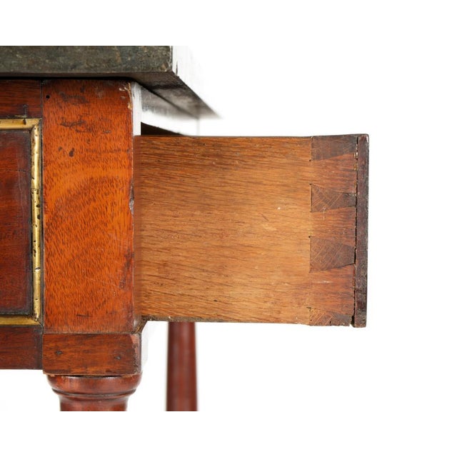 Early 19th Century French Louis XVI Mahogany Marble Top Console Table For Sale - Image 5 of 9