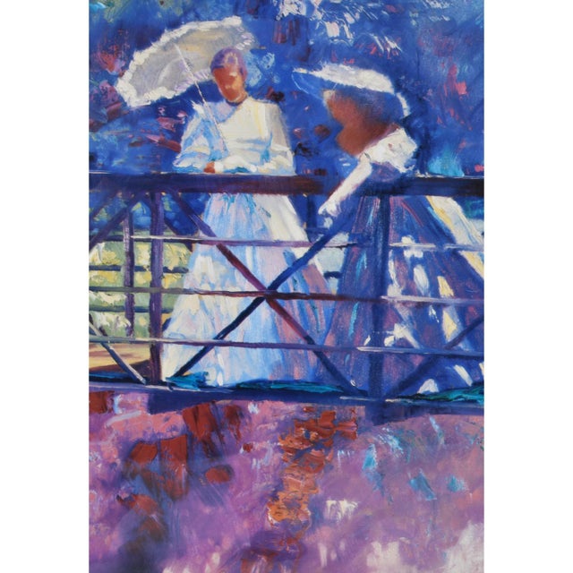 Plastic Claude Monet Water Lilies and Charles Mundy Framed Impressionist Prints - Set of 2 For Sale - Image 7 of 18