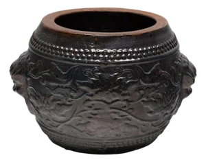 Chinese Ornate Garden Drum Planter, C. 1900