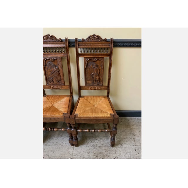 1940s Vintage Oak Chairs, 1945, Set of 6 For Sale - Image 5 of 13