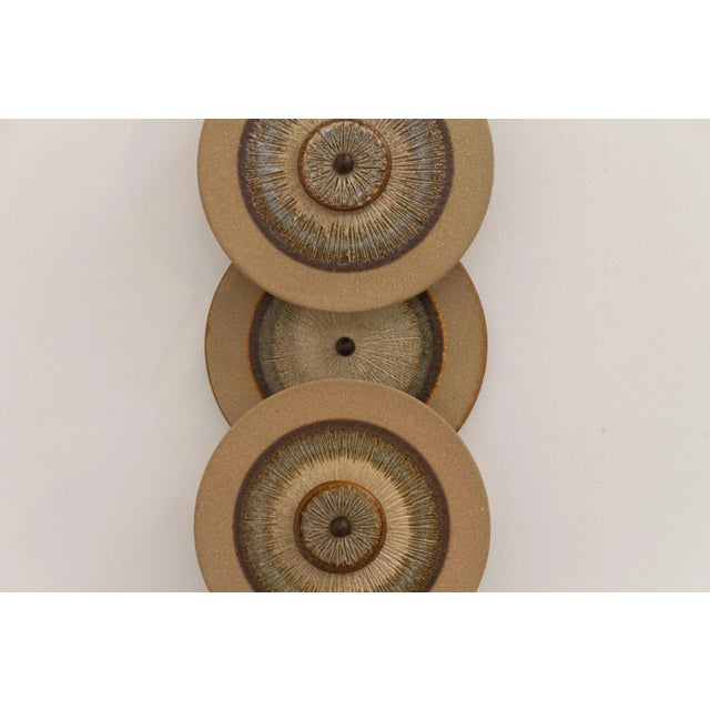Danish Ceramic Five Disc Wall Lamp from Søholm, 1970s For Sale - Image 10 of 18
