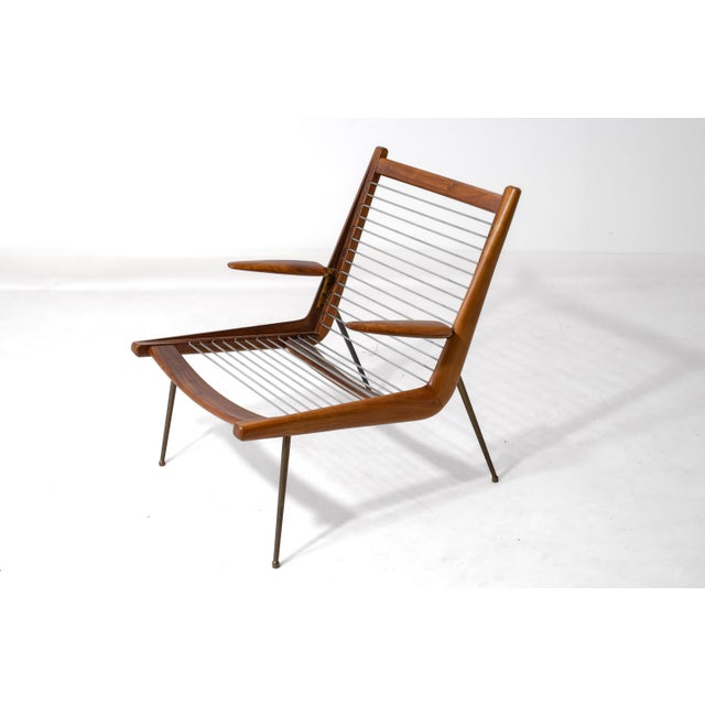 Brown Boomerang Lounge Chair by Peter Hvidt & Orla Møgaard-Nielsen, 1990s For Sale - Image 8 of 17