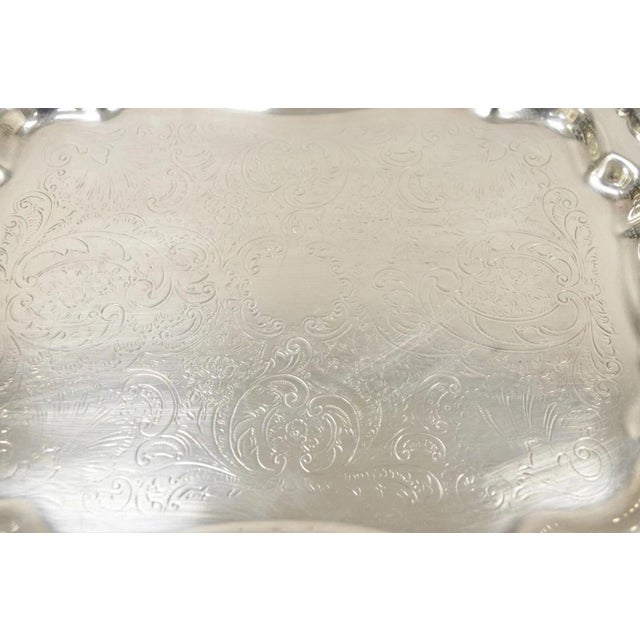 Mid 20th Century Vintage Fb Rogers 6720 Victorian Style Silver Plated Small Serving Dish Platter For Sale - Image 5 of 10