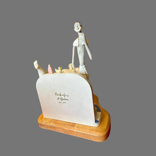 Peekaboo Figural Resin Sculpture in the style of Sarah Jane Szikora For Sale - Image 11 of 16