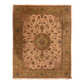 Vintage Beige Tabriz Rug 8'0'' x 10'0'' For Sale