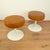 Old-school stool – typical 1950s charm. The metal base has been sanded and painted matte white. The brown faux leather...
