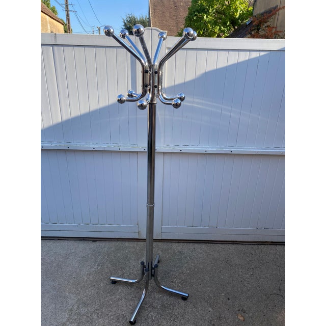 Vintage Chrome Metal Coat Rack, 1970s For Sale - Image 6 of 18