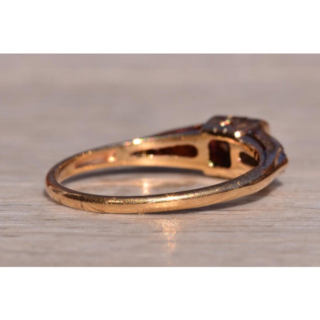 The 83rd Street: Retro Era Diamond Promise Ring For Sale In Philadelphia - Image 6 of 10