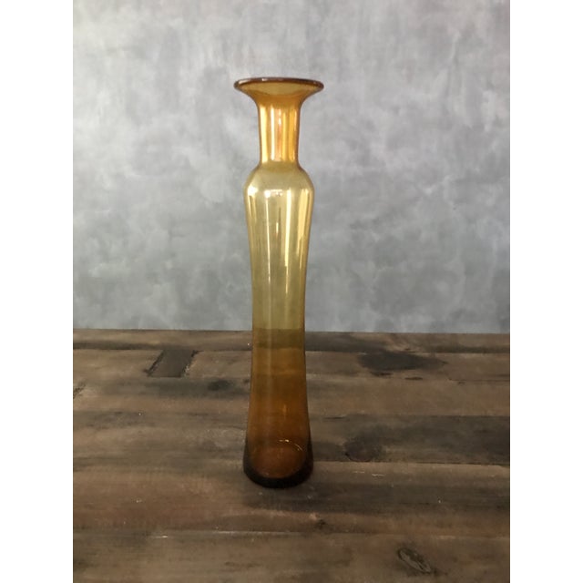 Thin Yellow Glass Vase Chairish