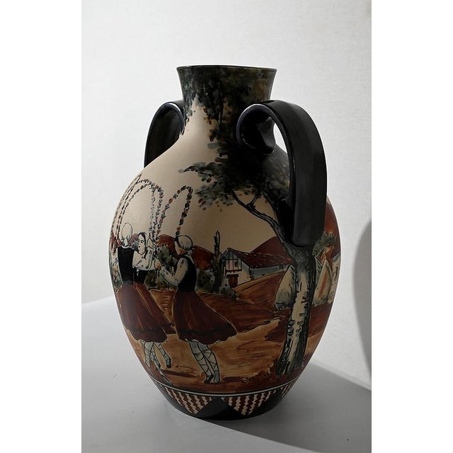 Sandstone Ciboure Vase by C. Fischer, Late 20th Century For Sale - Image 6 of 18