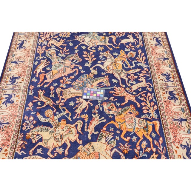 Textile Semi-Antique Hand-Knotted Persian Tabriz Rug 4'4" X 6'6" For Sale - Image 7 of 14