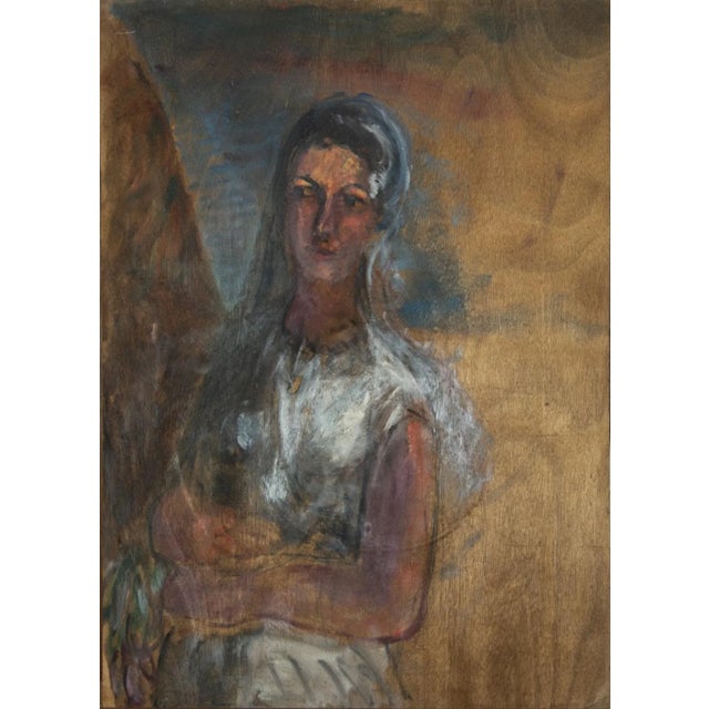 Portrait of a girl is an original artwork realized by the Italian artist Antonio Feltrinelli in the 1930s. Original oil on...