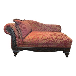 Late 20th Century Traditional Chaise Lounge Sofa For Sale