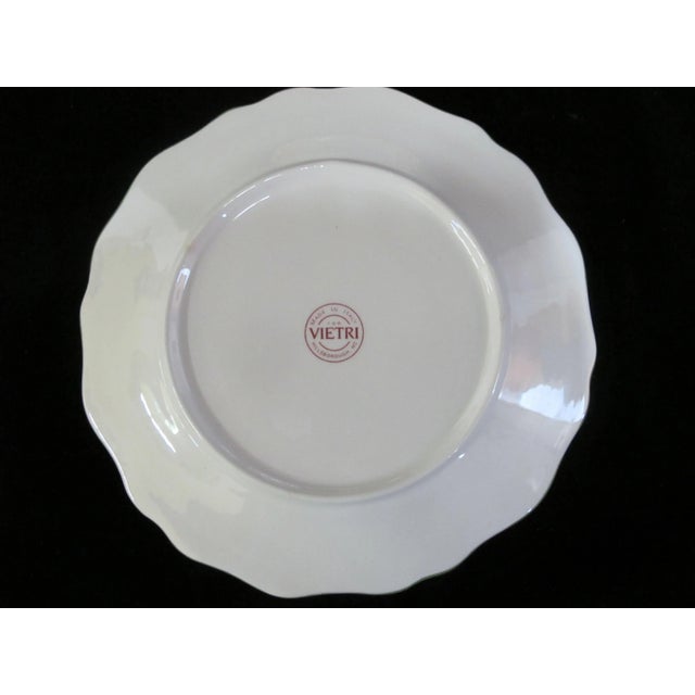 VIETRI Vietri Italy Palm Tree Scale Oasis 8 1/8" Salad Plate Set of 4 For Sale - Image 4 of 4