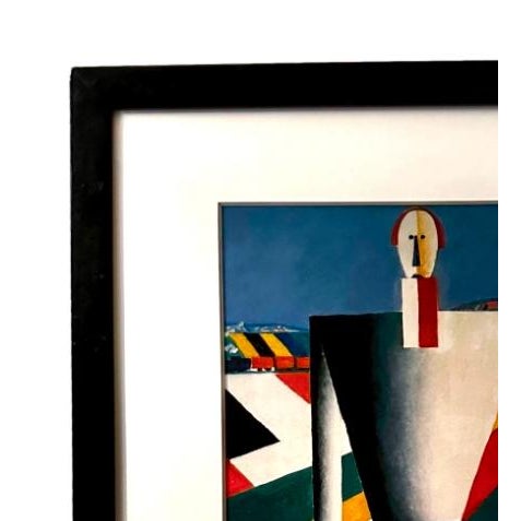 This Gouache painting of a colorful geometric mechanical looking figure is done in the style of French painter Joseph...