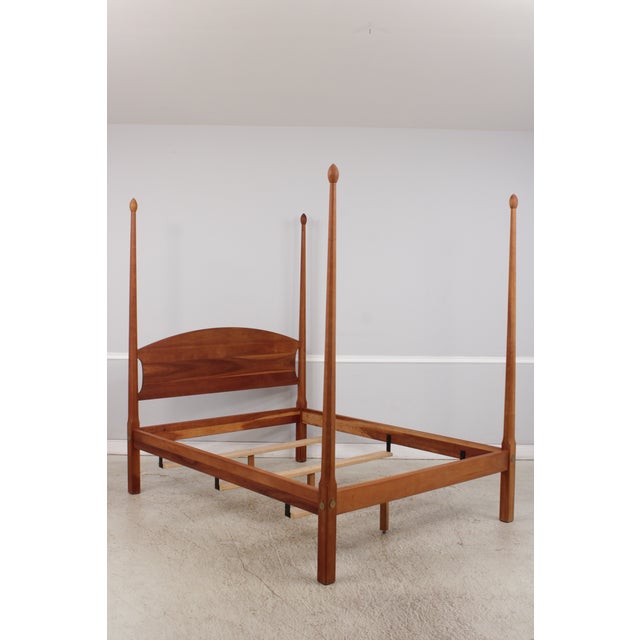 Arts & Crafts Stickley Cherry Pencil Post Queen Size Bed For Sale - Image 3 of 18