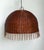 Vintage Woven Rattan Dime Chandelier For Sale - Image 9 of 12