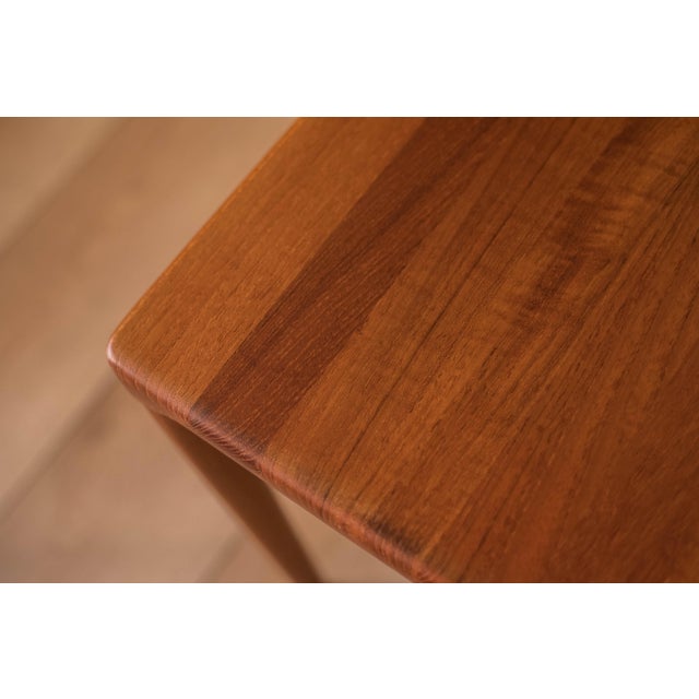 Danish Modern Solid Teak Set of Nesting End Tables by h.w. Klein for Bramin For Sale - Image 17 of 17
