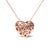 18K Rose Gold 3/4 Cttw Diamond and Purple Amethyst Cluster Heart Shape 18" Pendant Necklace (G-H Color, SI1-SI2 Clarity) For Sale - Image 4 of 6