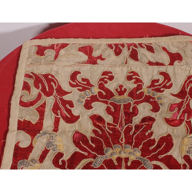 Renaissance Embroidered Velvet and Silk Fabric, Italy For Sale - Image 5 of 11