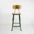 Authentic Vintage Industrial Factory Stool For Sale - Image 4 of 4