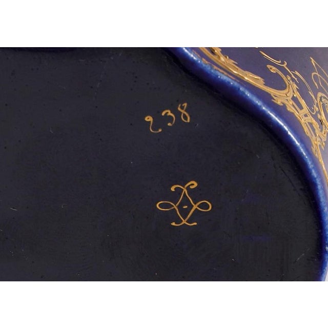 Antique French Cobalt Blue Porcelain Jewellery Casket from Sevres, 19th Century For Sale - Image 13 of 16