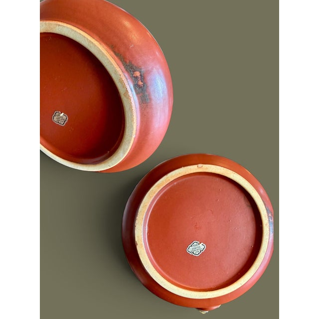 Vintage Mid-Century Modern Otagiri Japan Stoneware Seagull-Rattan Handle-Ceramic-Coastal Teapot For Sale - Image 9 of 11