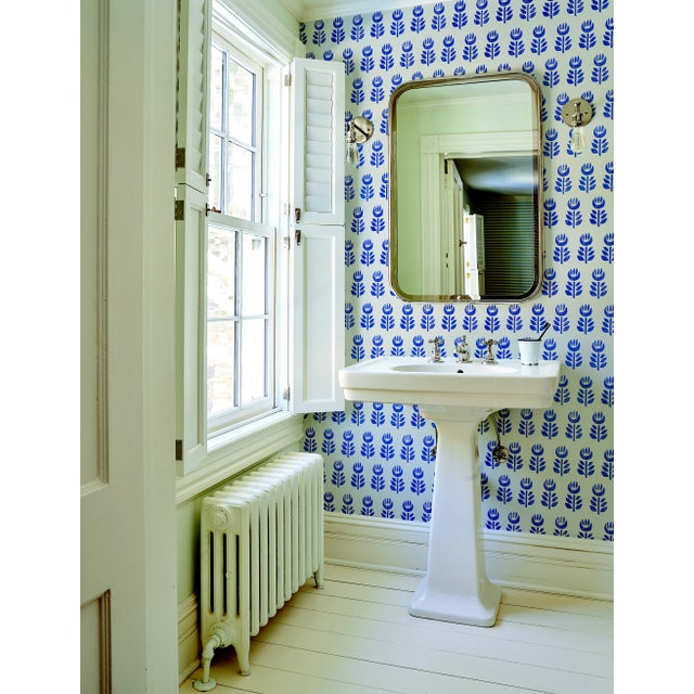 Schumacher Schumacher Rosenborg Wallpaper in Yellow For Sale - Image 4 of 5