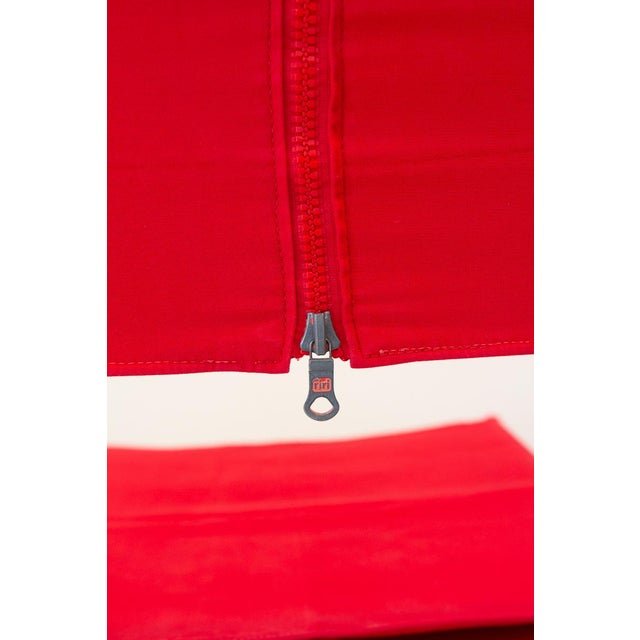 Vintage Red Delfina Chairs by Enzo Mari for Driade, 1980, Set of 4 For Sale - Image 9 of 14