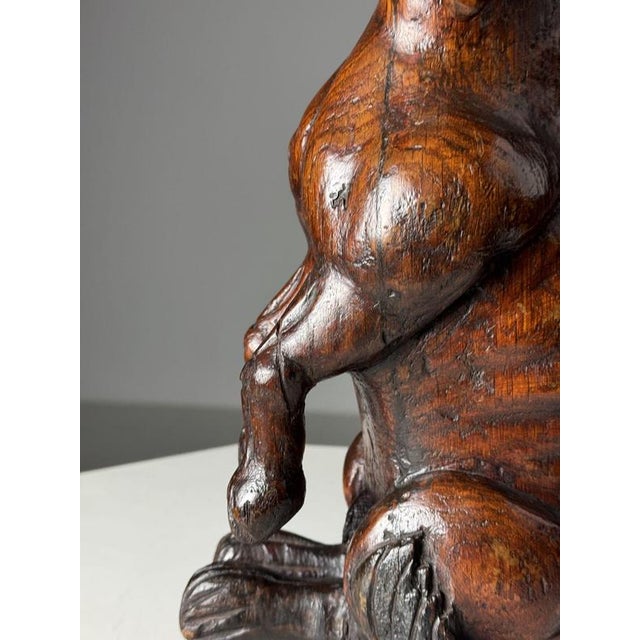 Hand-Carved Statue of Dog Saint Rocco, 18th Century For Sale - Image 5 of 18