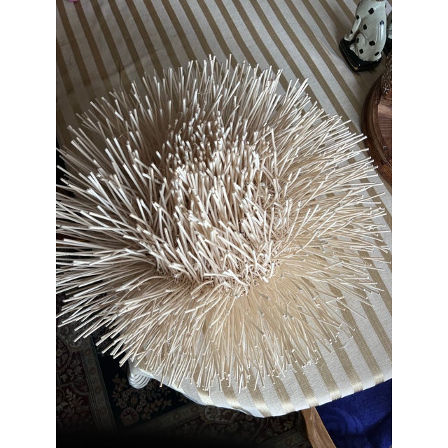 Coastal Hand Woven Bamboo Stick Basket Pendant Wall Light For Sale In Aspen - Image 6 of 12