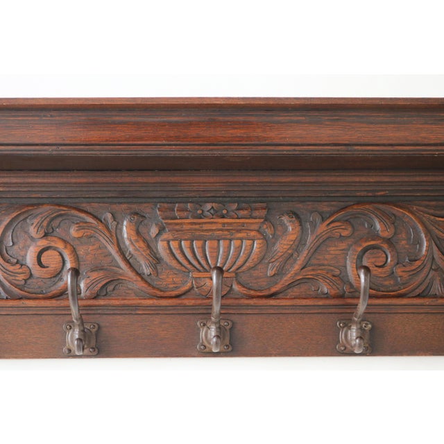 Antique French Renaissance Revival Coat Rack, 1880 For Sale - Image 6 of 8