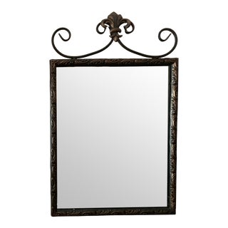 1990s Wrought Iron Wall Mirror For Sale