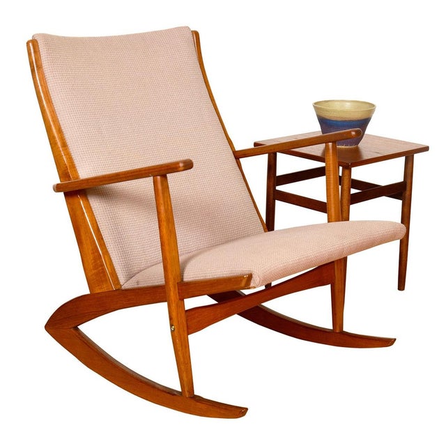 Georg Jensen Boomerang Rocking Chair by Georg Jensen for Kubus, 1960s For Sale - Image 4 of 5