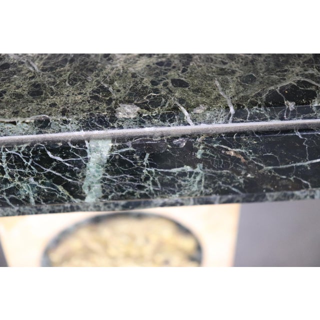 19th C French Louis XV Marble Pedestal With Bronze Figural Accents For Sale - Image 14 of 14