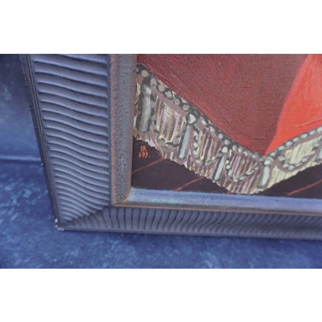 1990s Isabelle Rozot - Two Bright Young Things Having a Quiet Evening at Home... Alas! - Oil on Canvas For Sale - Image 5 of 8