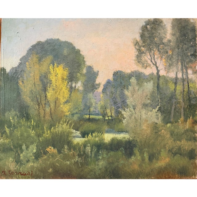 Alfonso Corradi, Woodland Landscape, Late 19th Century, Oil Painting on Panel For Sale - Image 5 of 5