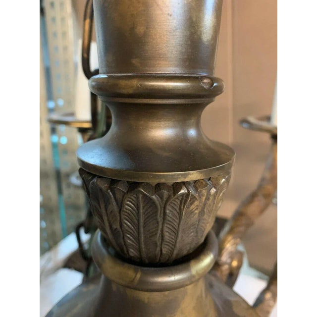 Late 20th Century Palatial Twenty-Light Bronze Chandelier For Sale - Image 9 of 13