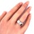 Contemporary Mid 20th Century Cartier 18k White Gold Wide Wedding Band Ring with Diamond Size 5 For Sale - Image 3 of 7