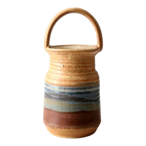 Vintage Studio Pottery Basket Vase