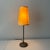 Vintage 90s era yellow silk twist cone lamp shade on bronze finished base. Reminiscent of Italian styles and vintage IKEA...