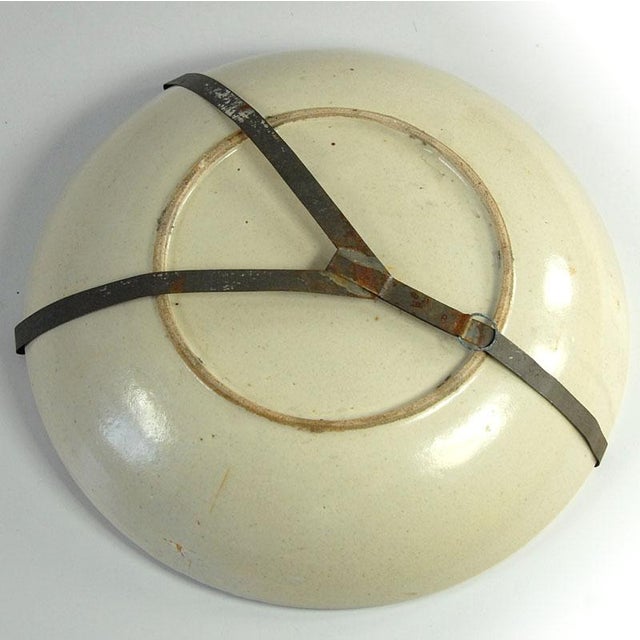 Antique Japanese Meiji Satsuma Earthenware Plate with Samurai Warriors, 19th Century For Sale - Image 10 of 11