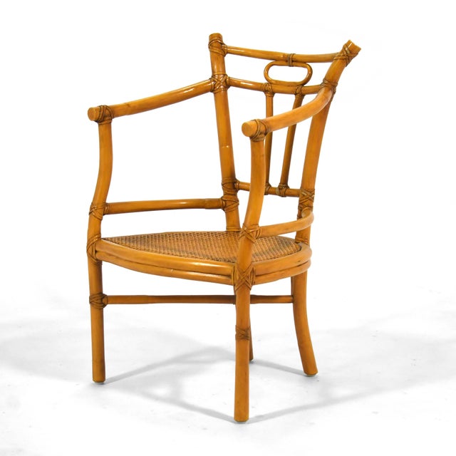 Brown McGuire Set of Four Armchairs For Sale - Image 8 of 12