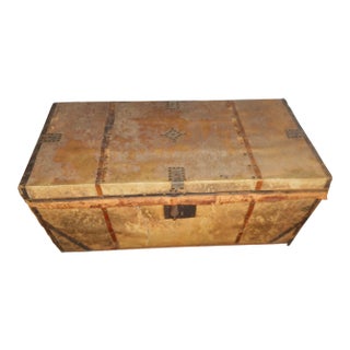 Authentic Antique 18th or Early 19th Century Georgian Studded Pony Skin Trunk/Coffee Table For Sale