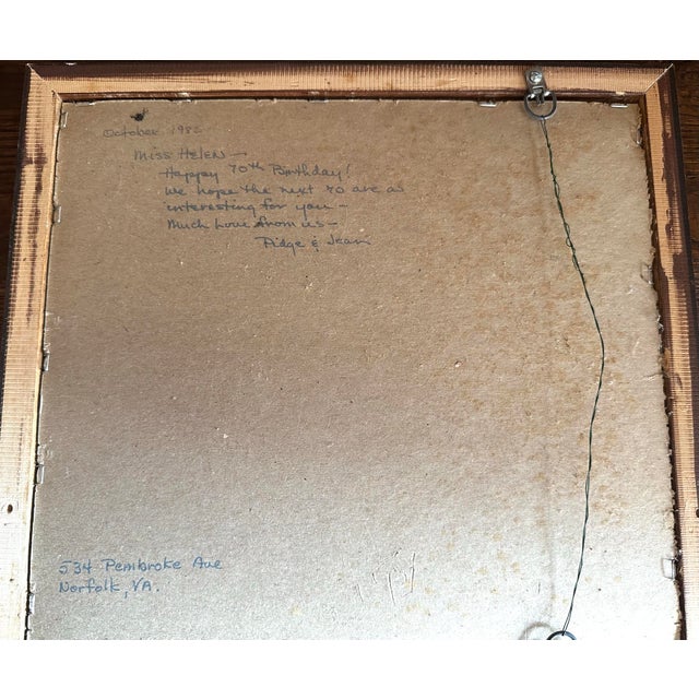 Narcissus by Ansei Uchima Original Hand Tinted Japanese Etching 1981 For Sale - Image 9 of 9