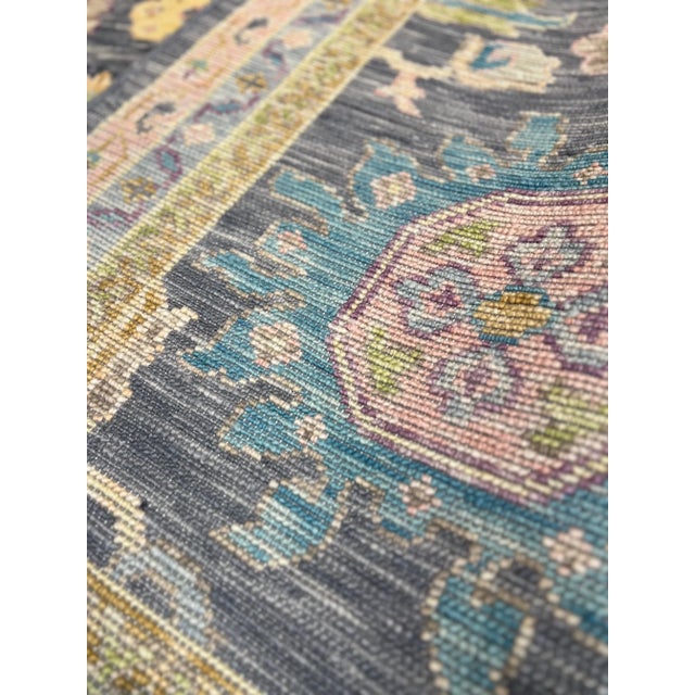 Decorative hand made rug with hard to find color combination