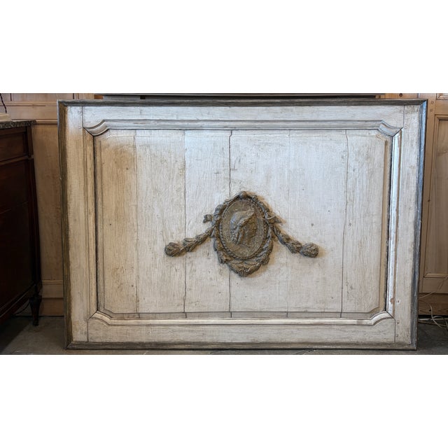 Large 19th Century French Painted Boiserie Panel For Sale - Image 11 of 12