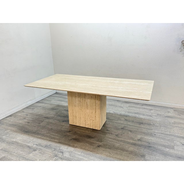 Beautiful vintage travertine dining table in excellent vintage condition