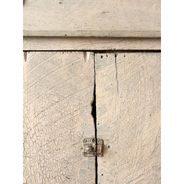 Peach Antique Painted Farmhouse Cupboard With Drawer and Double Doors For Sale - Image 8 of 18